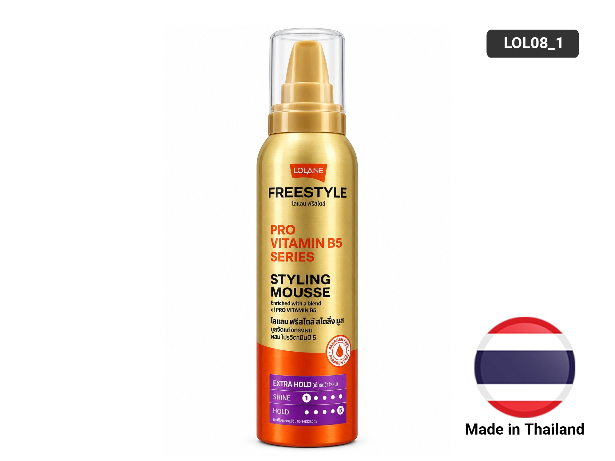 Lolane Pro Vitamin B5 Series Styling Extra Hold Mousse 130ml in Sri Lanka